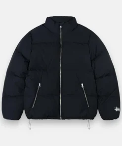 STUSSY PUFFER JACKET BLACK