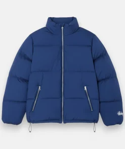 STUSSY PUFFER JACKET BLUE