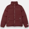 STUSSY PUFFER JACKET BURGUNDY