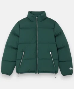 STUSSY PUFFER JACKET GREEN