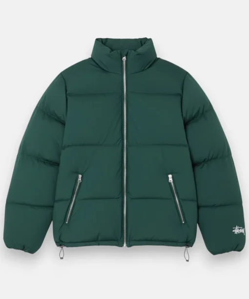 STUSSY PUFFER JACKET GREEN