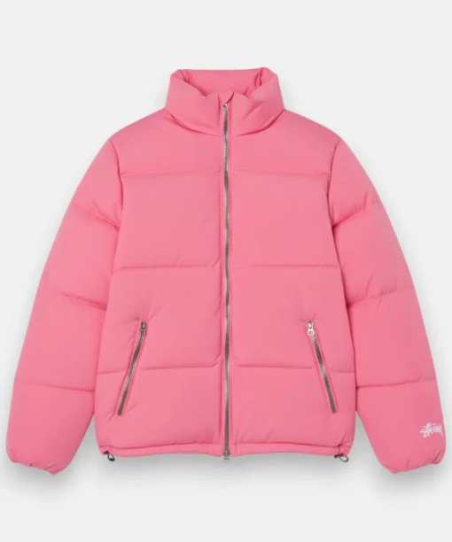 STUSSY PUFFER JACKET PINK