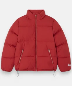 STUSSY PUFFER JACKET RED