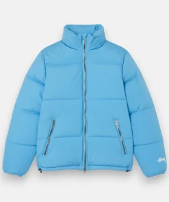 STUSSY PUFFER JACKET SKY BLUE