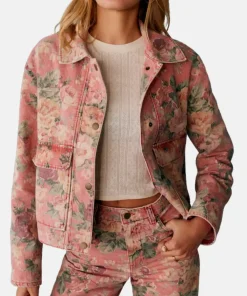 Sezane Marion Crop Almeria Print Jacket