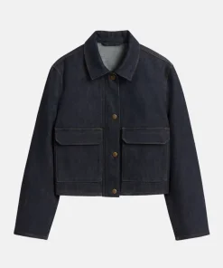 Sezane Marion Jacket Blue Deep Indigo