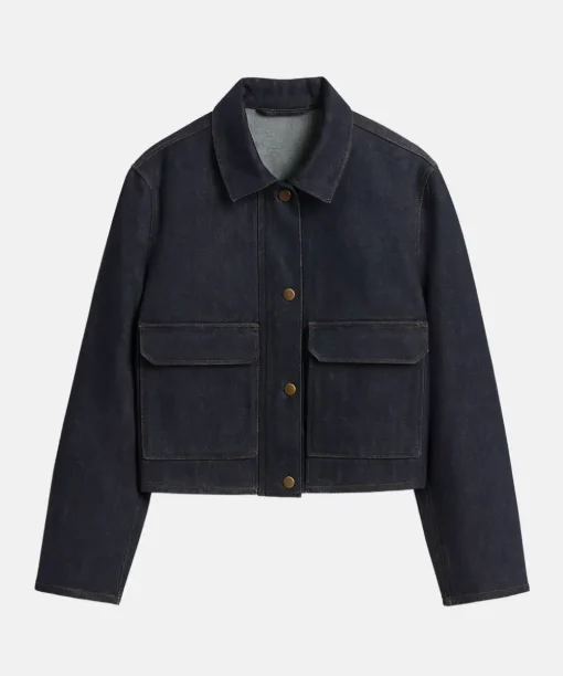 Sezane Marion Jacket Blue Deep Indigo