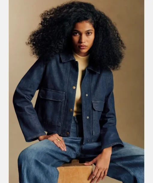 Sezane Marion Jacket Deep Indigo