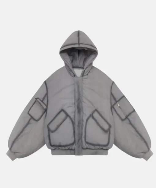 Shinzo Ishigaki A1 Bomber Puffer Jacket Grey