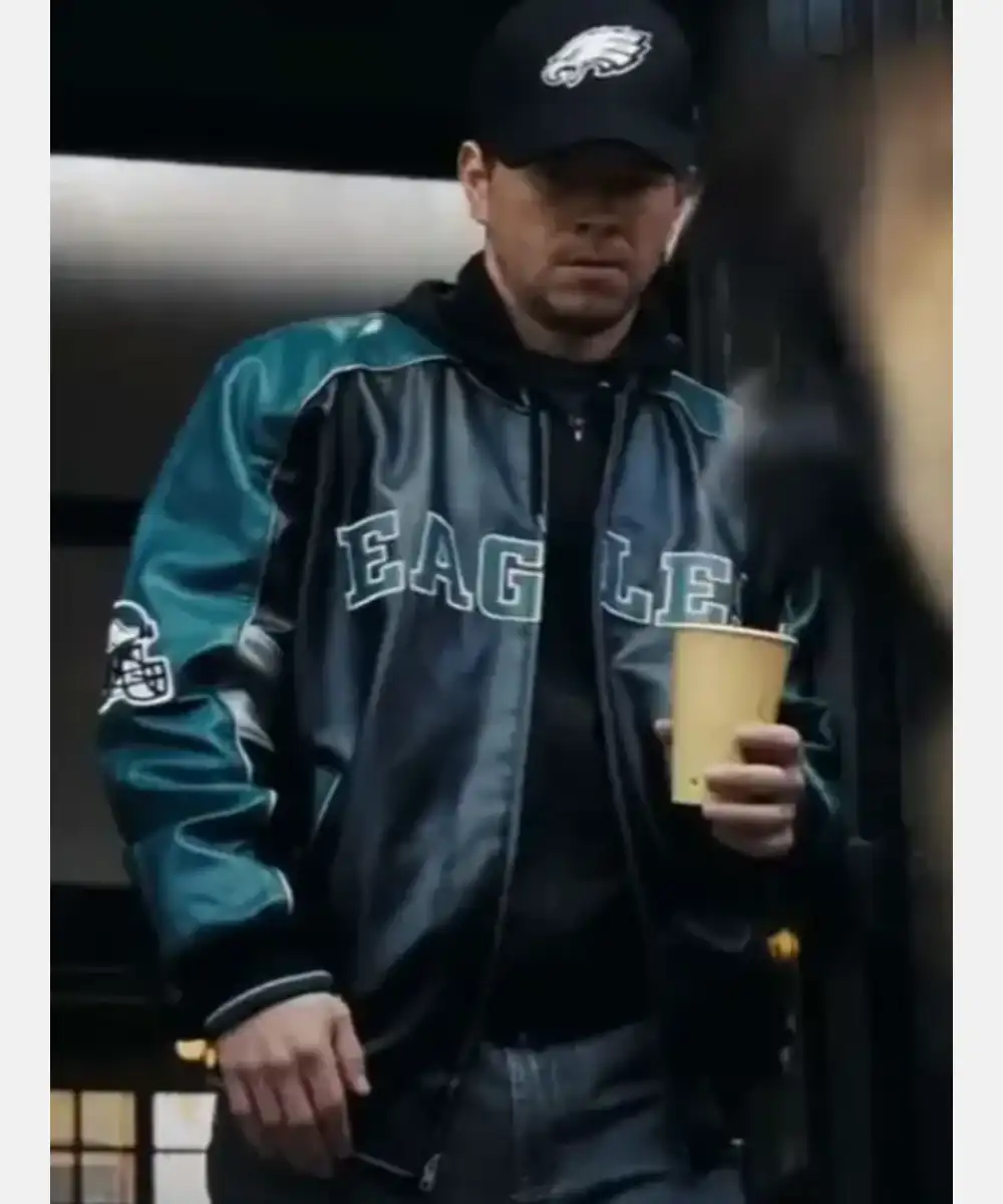 Shop Mark Wahlberg Shooter Bob Lee Swagger Eagles Leather Bomber Jacket
