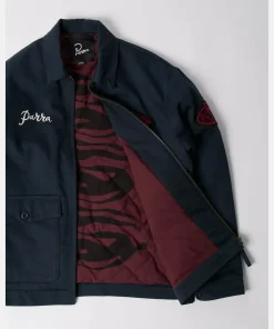 Shop Parra Pumping Gas Jacket Blue