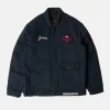 Shop Parra Pumping Gas Jacket Navy Blue For Men and Women