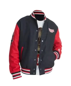 Stranger things hawkins black red jacket