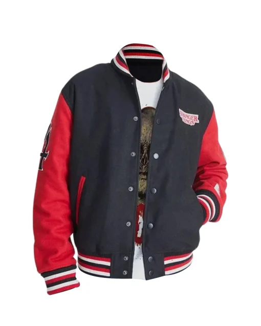 Stranger things hawkins black red jacket