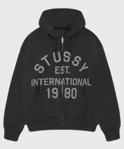 Stussy established international black hoodie