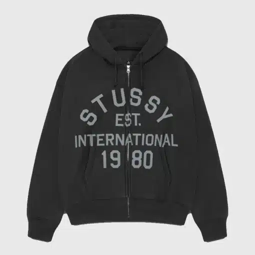 Stussy established international black hoodie