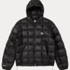 Stussy Midweight Black Hooded Puffer Jacket