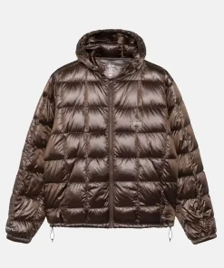 Stussy Midweight Hooded Puffer Jacket Brown
