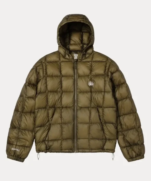 Stussy Midweight Hooded Puffer Jacket Green