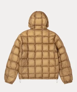 Stussy Midweight Hooded khaki Puffer Jacket