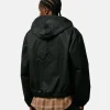 Stussy Waxed Cotton Work Hooded Black Jacket