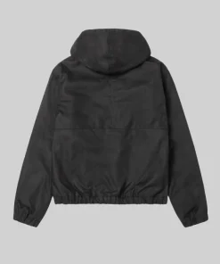 Stussy Waxed Cotton Work Hooded Jacket Black