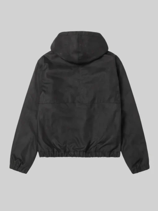 Stussy Waxed Cotton Work Hooded Jacket Black
