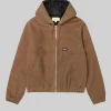 Stussy Waxed Cotton Work Jacket Brown