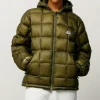Stussy Women Midweight Hooded Puffer Jacket green