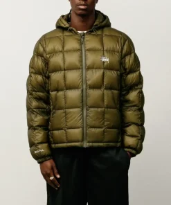 Stussy mens Midweight Puffer Jacket Gren