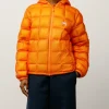 Stussy women Midweight Hooded Puffer Jacket orange