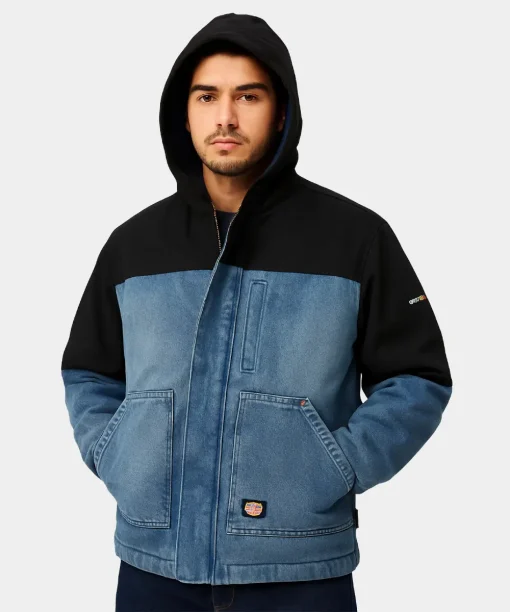 Supreme Dickies Cordura Black ooded Work Denim Jacket