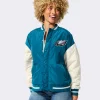 Terez Philadelphia Eagles Bomber Jacket idnight Green