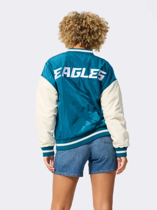 Terez-Philadelphia-Eagles-Midnight-Green-Bomber-Jacket