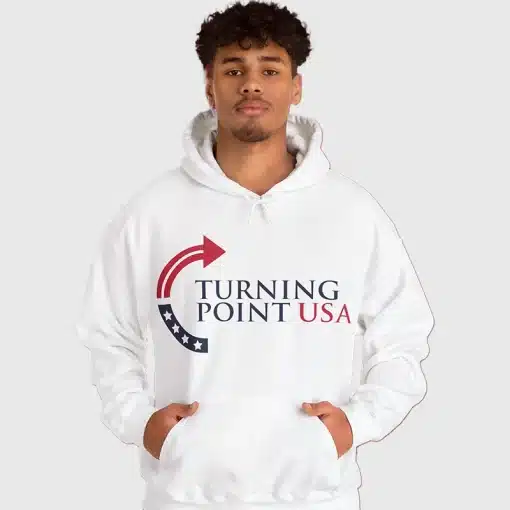 Turning-Point-USA-White-Fleece-Hoodie