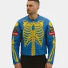 Vanson x Supreme Mens Leather Bones Jacket Blue