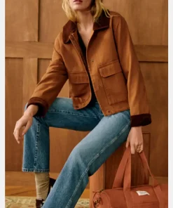 Vintage Sezane Marion Brown Coffee Jacket