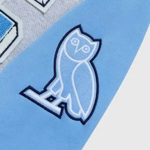 ncaa north carolina tar heels ovo blue and grey jacket