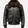 Black G1 Aviator Leather Jacket
