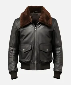 Black G1 Aviator Leather Jacket