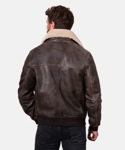 Fellfoot Leather Aviator Chocolate Brown Jacket