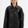 Lamarque THEIA Black Leather Bomber Jacket