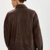 Lamarque THEIA Oversized brown Leather Jacket
