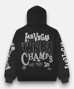 Las Vegas Aces Playa Society Unisex 2025 WNBA Finals Champions Premium Hoodie – Black