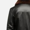 Men’s Black Leather Shearling G1 Aviator Flying Bomber Jacket