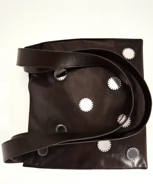 Mirrors Bag Women Brown Double-Handle Leather Bag