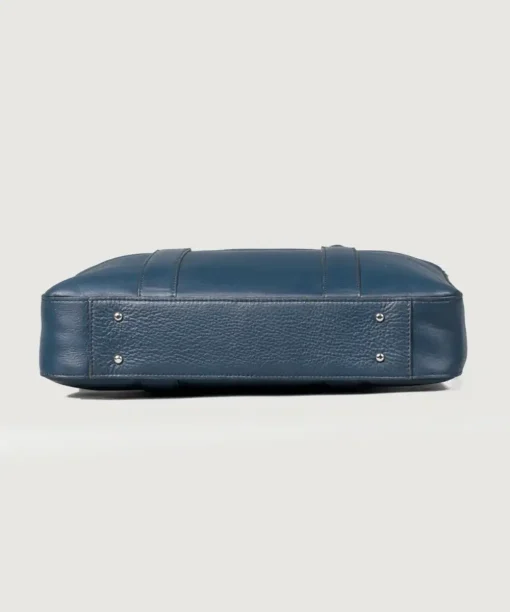 Offices Work Bag The Captain Midnight Blue Leather Briefcase