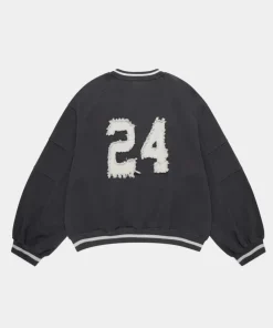 Shinzo 24 Futtobōru Heavyweight Washed Black Jersey Crewneck Sweatshirt
