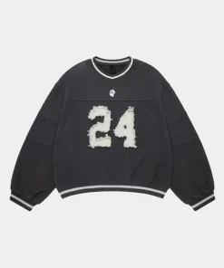 Shinzo Futtobōru Heavyweight Washed Black Jersey Crewneck