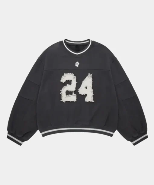 Shinzo Futtobōru Heavyweight Washed Black Jersey Crewneck